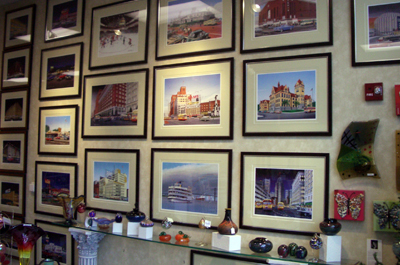 Framed Pictures In Store On Wall