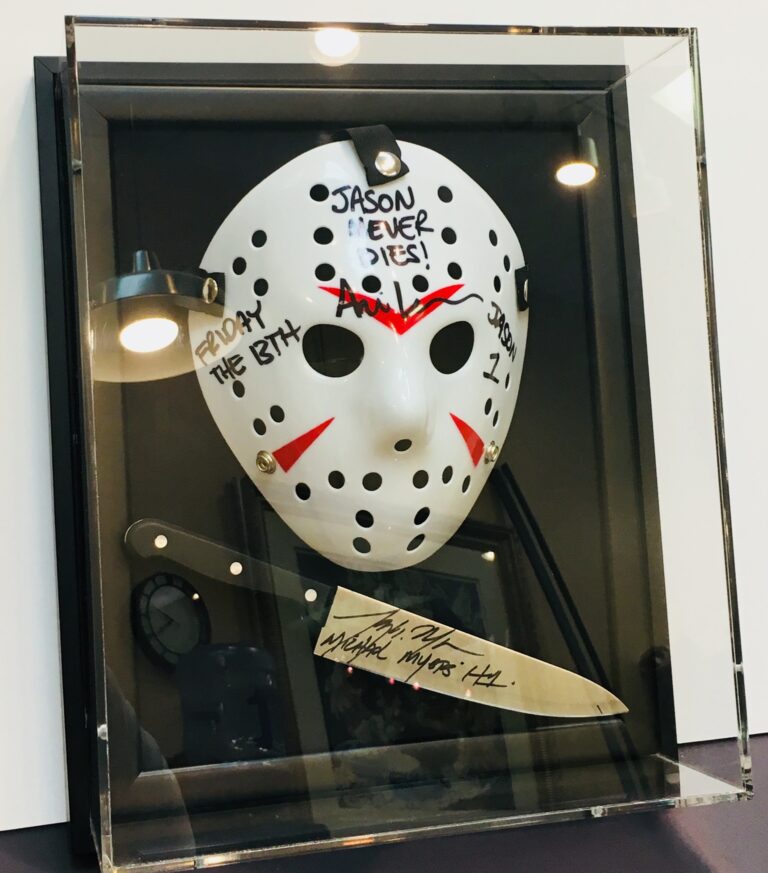 Signed Jason Mask Framed
