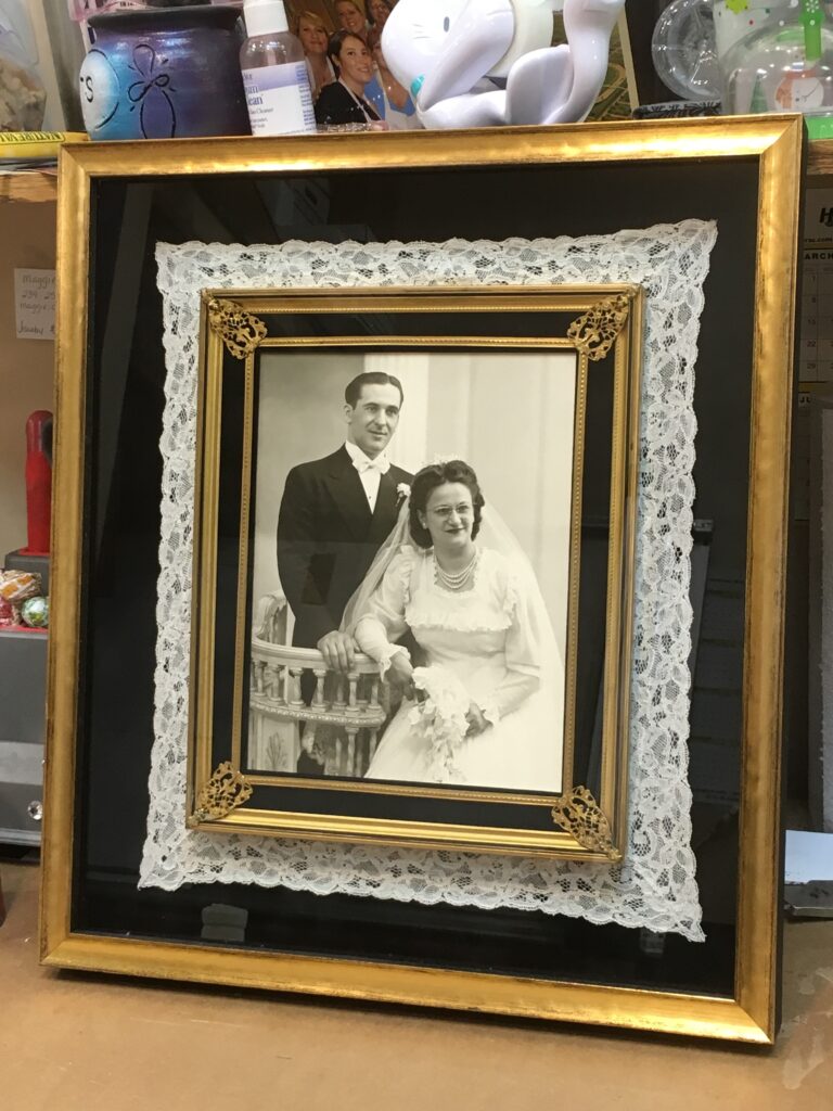 Wedding and Lace Framed